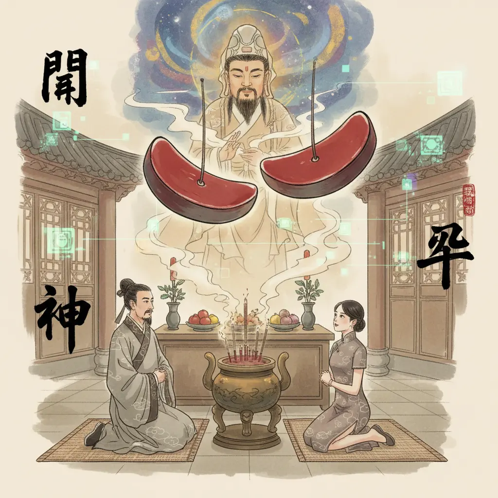 道教問神 - 筊杯